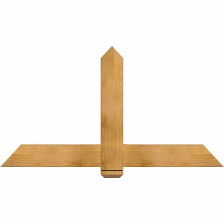 Ekena Millwork Eugene Rough Sawn Timber Gable Bracket, Western Red Cedar, 60"W x 32"H x 2"D x 6"F, 13/12 Pitch GBW060X32X0206EUG00RWR